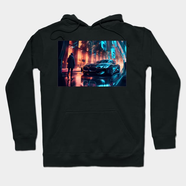 Bavarian Luxury Automotive Brand - at dusk, more later Hoodie by baseCompass